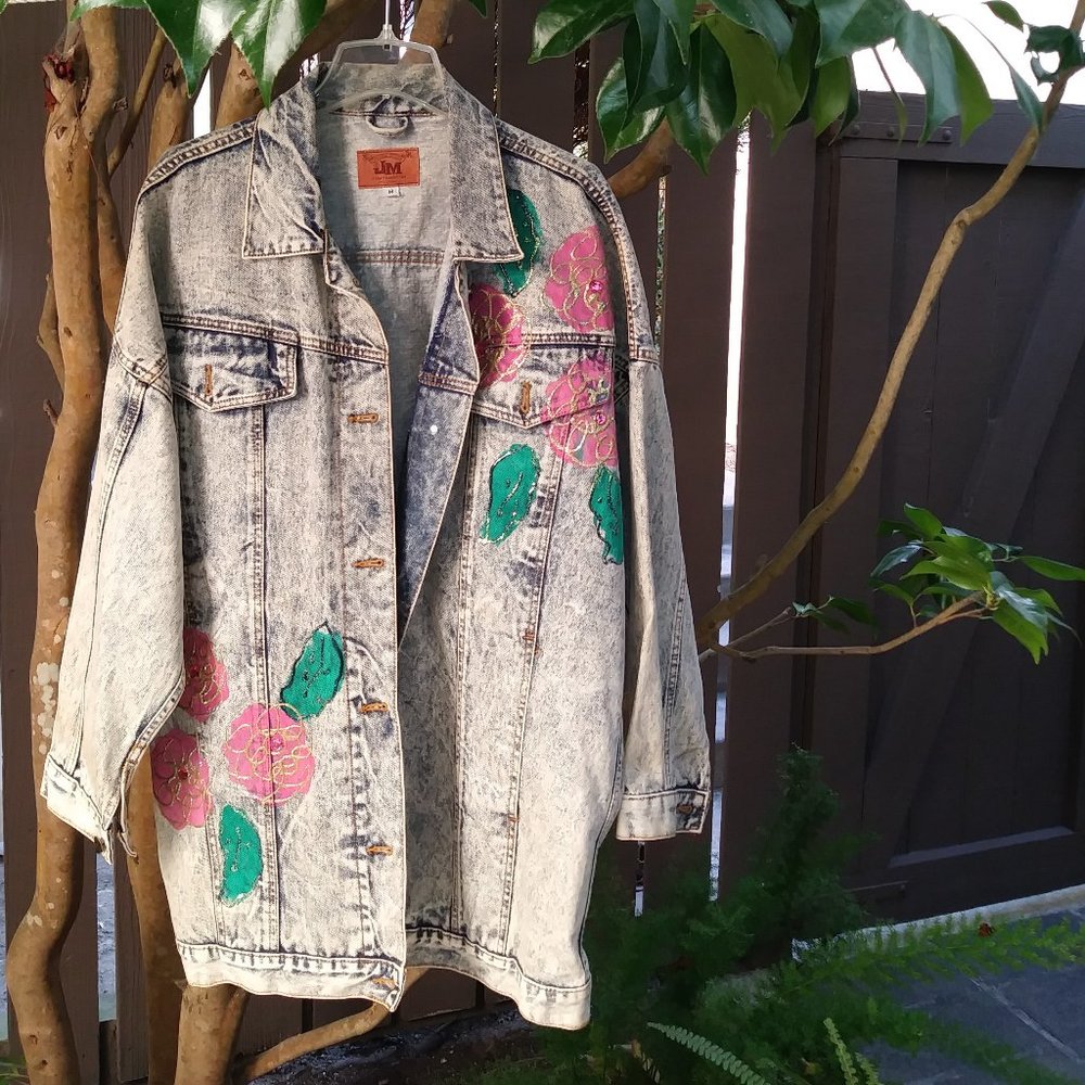 VINTAGE 80s PAINTED DENIM JACKET
